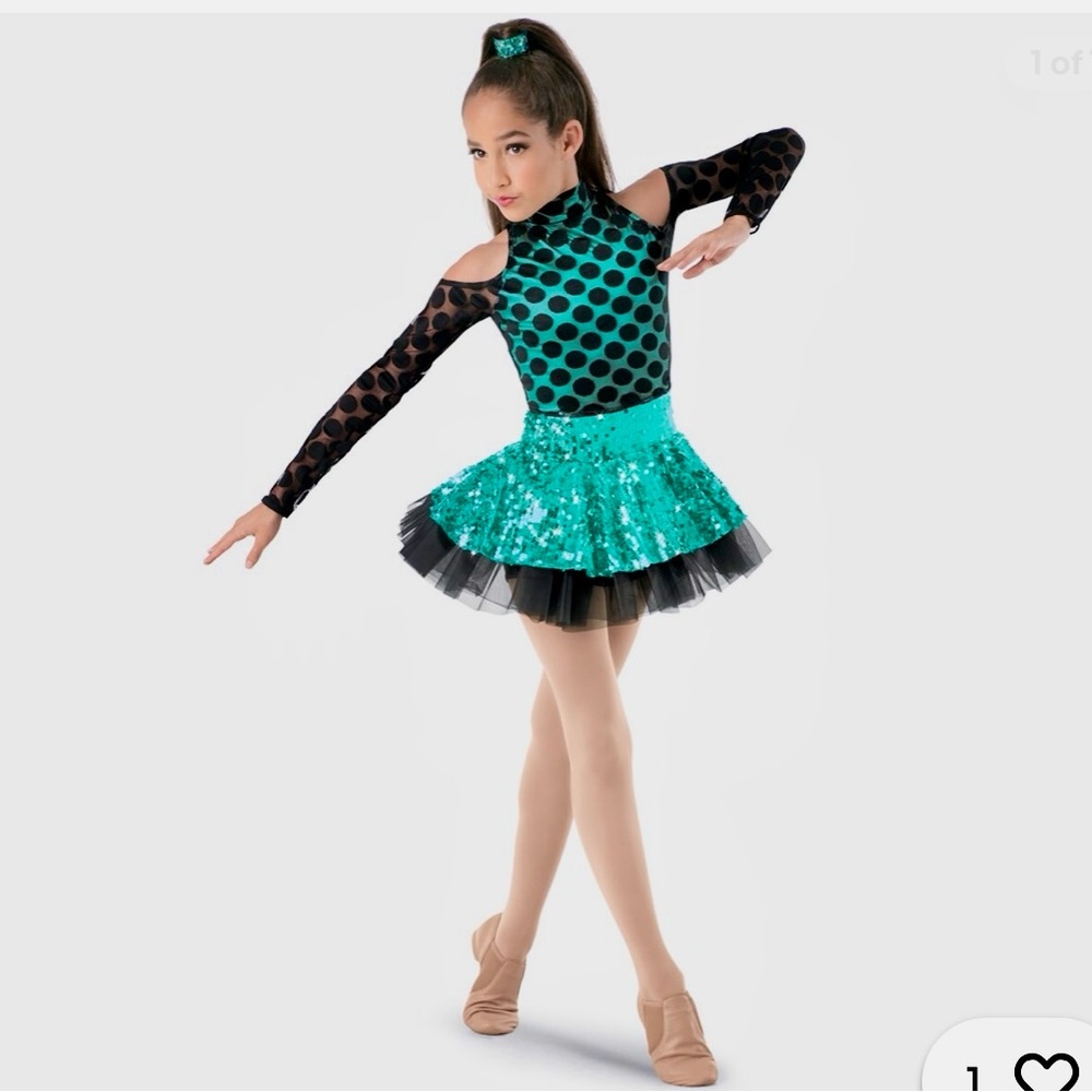 Weissman teal sequine Large Child #9978